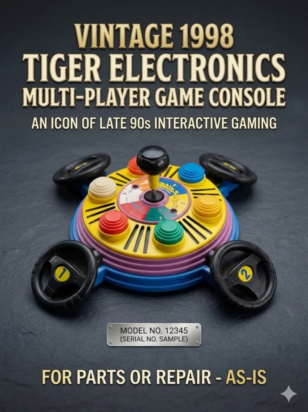 1998 Tiger Electronics Brain Shift Game Multi-Player Electronic Console
